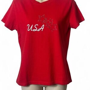 Vintage‎ Rhinestone Patriotic Tee